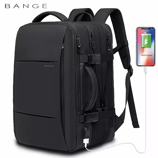 Travel Backpack Men Business Backpack School Expandable USB Bag Large Capacity 17.3 Laptop Waterproof Fashion Backpack