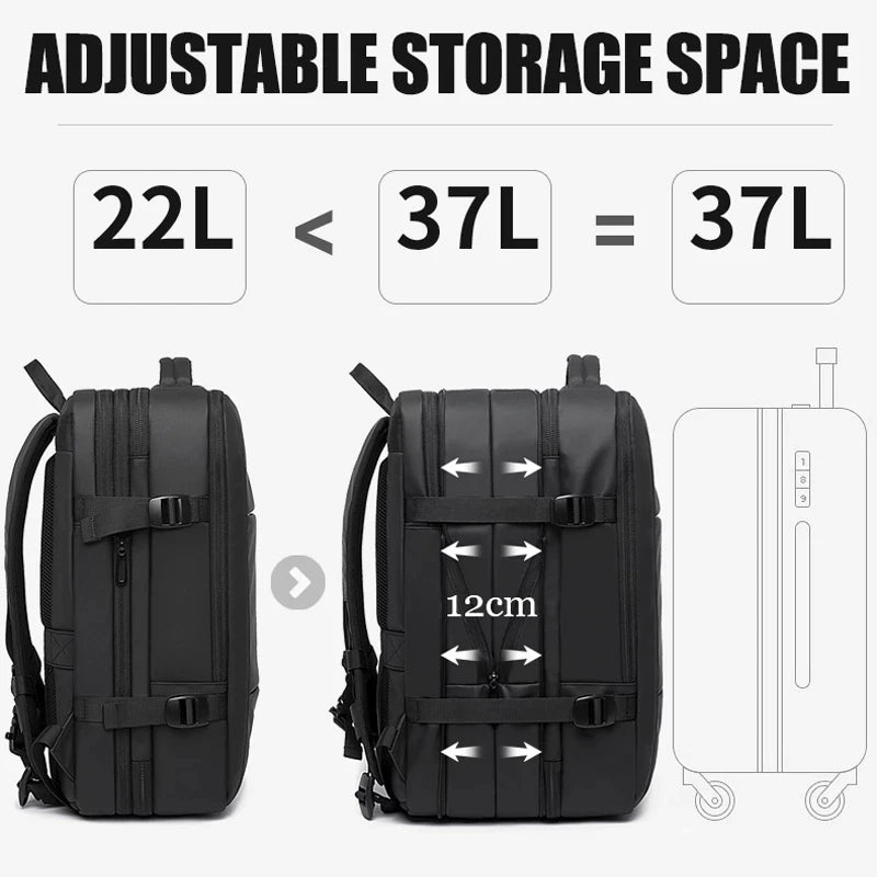 BANGE Expandable Travel Backpack