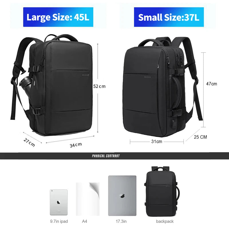 BANGE Expandable Travel Backpack